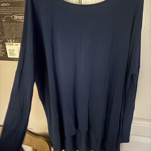Very J Classic Navy Long Sleeve Top